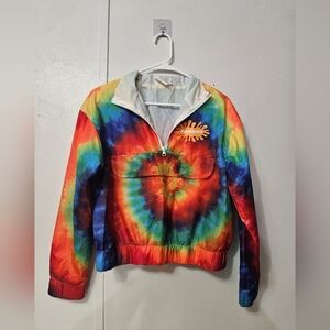 Nickelodeon Tye Dye Cropped Wind Breaker Jacket!
